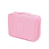 Pink Travel Cosmetic Makeup Toiletry Wash Organizer Storage Pouch Zip Bag Travel Cosmetic Organizer Zip Bag Carriable Handbag Pouch Spacesaving Storage Portable