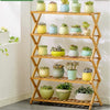 Tan 5 Tier Multiple Rack Shelf Flower Plant Rack Indoor& Outdoor Table Plant Stand Shelves