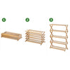 Tan 5 Tier Multiple Rack Shelf Flower Plant Rack Indoor& Outdoor Table Plant Stand Shelves