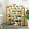 Multi-Tier Rectangular Bamboo Plant Stand Flower Pot Display Racks Heavy Duty Shelf Indoor Outdoor Storage