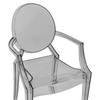 Polycarbonate Ghost Chair Transparent Clear Smoke Vanity Accent Side Indoor Outdoor Seats