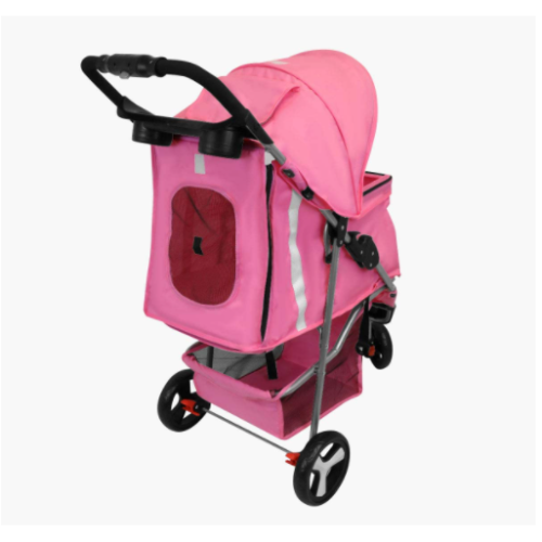 triple dog stroller Small Breed Pet Stroller 3 Wheel Lightweight High Quality Cat Dog Carrier– Magshion Furniture