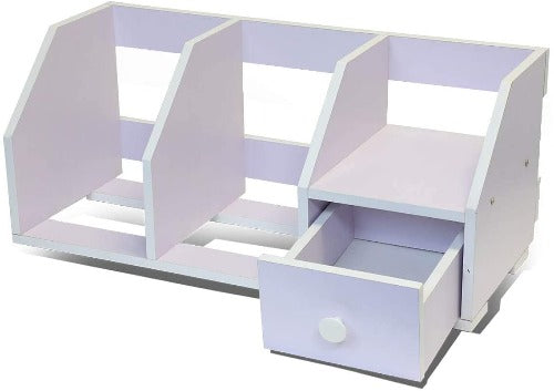 Adjustable Desk Organizer Bookshelf Racks Drawer Home Office Expandable Book File Compartments