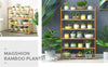 Multi-Tier Rectangular Bamboo Plant Stand Flower Pot Display Racks Heavy Duty Shelf Indoor Outdoor Storage