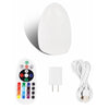 White Smoke Egg Shaped LED Table Lamp 16 Color Mode Egg Shaped LED Table Lamp Color Changing Nightlight Party Club Event Outdoor Decor