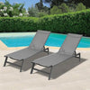 Chaise Recliner Lounge Chair Cot Set of 2 Outdoor Lounger Recliner Chair For Patio Lawn Beach Pool Side Sunbathing