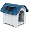 Dark Slate Blue Waterproof Plastic Dog Cat Kennel Puppy House Outdoor Pet Shelter Up to 30LB Plastic Weatherproof Pet House - Medium Dog Cat Kennel Puppy Indoor Outdoor Crate Cage