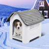 Lavender Waterproof Plastic Dog Cat Kennel Puppy House Outdoor Pet Shelter Up to 30LB Plastic Weatherproof Pet House - Medium Dog Cat Kennel Puppy Indoor Outdoor Crate Cage